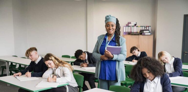 Life Orientation Teacher in the classroom with students