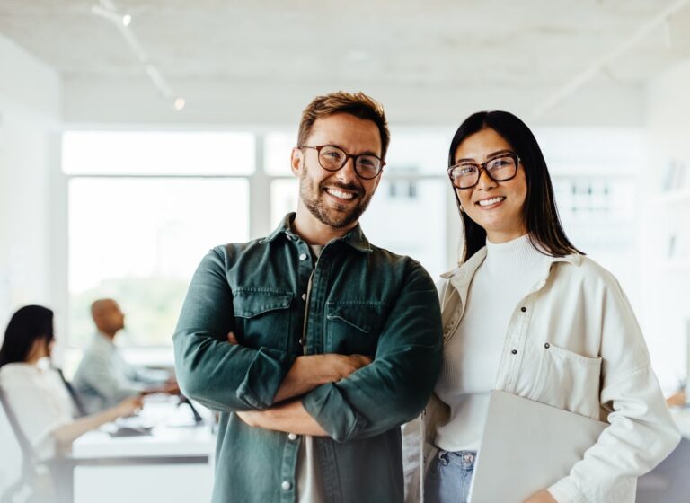 Young businesspeople having employing different management styles to lead their team